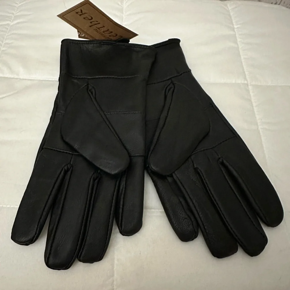 Black Leather Gloves